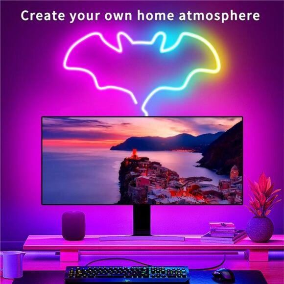 66FT RGB LED Neon Rope Lights Waterproof Color Changing Flexible Strip Lights - Picture 4 of 8